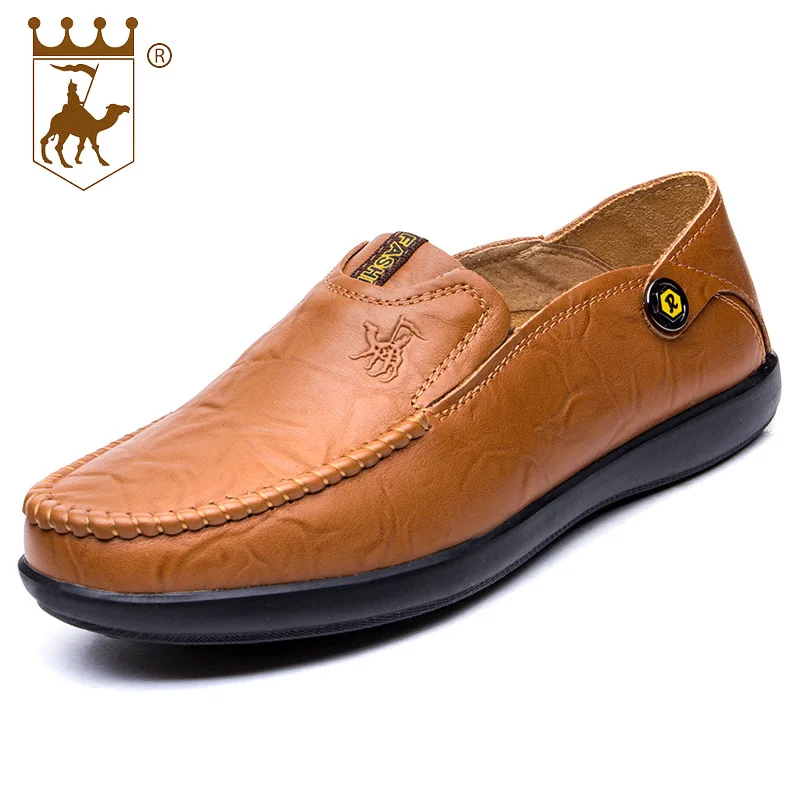 

BACKCAME Mens Genuine Leather Shoes Luxury Mens Loafers Peas Driving Shoes Formal Loafers Moccasins Men Lightweight Big Size 47