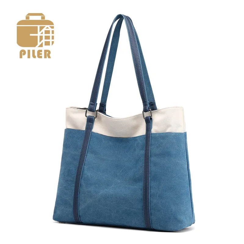 

Fashion Women Bag Canvas Casual Handbags Female Vintage Solid Large Shoulder Bags Ladies Messenger Bag Tote Female Shopper Bag