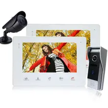 Homefong 7″ TFT LCD HD Door bell with Camera Home Security Monitor Wire Video Door Phone Doorbell Intercom System 1200 TVL