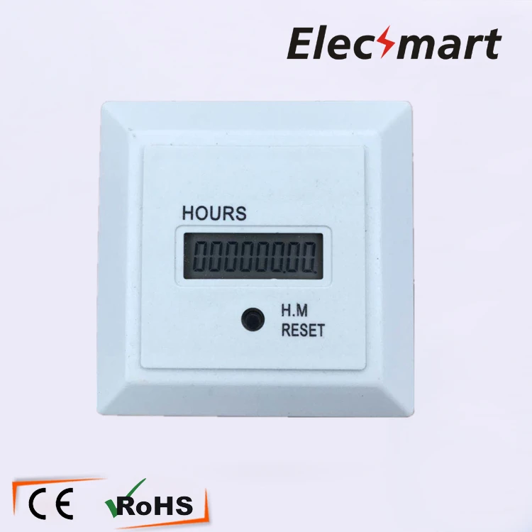 

Hour Meter HM-1R White Digital Display AC220-240V 50HZ 0-99,999.99H