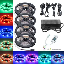 RGB LED Strip 5m 10m 15m 20m 12V SMD 2835 WiFi IP20 60leds/m Flexible Lighting+WiFi Controller+LED Driver