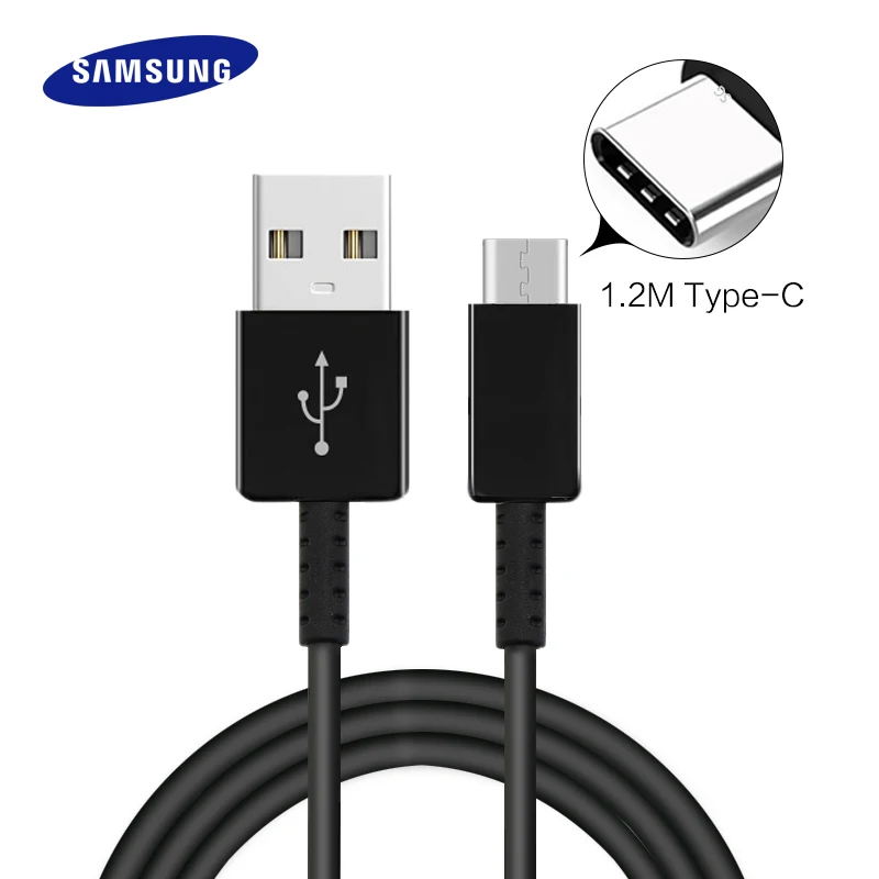 

Samsung S8 Plus Original Fast Charger Type-C Cable Converter Connector Smartphone Car Charge Data Cabel 1.2M 2A Type C charging