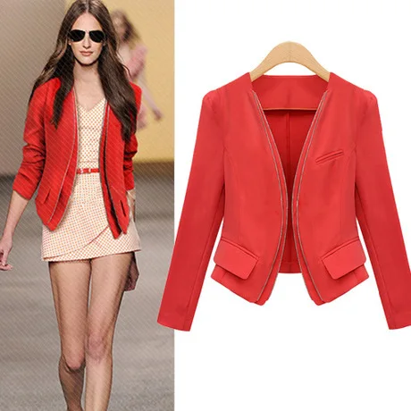ladies short red jackets