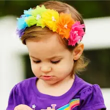 Rainbow-like beauty Kids Flower Hair Accessories Bezel Band Headwear Kids Had Accessories EASOV W254