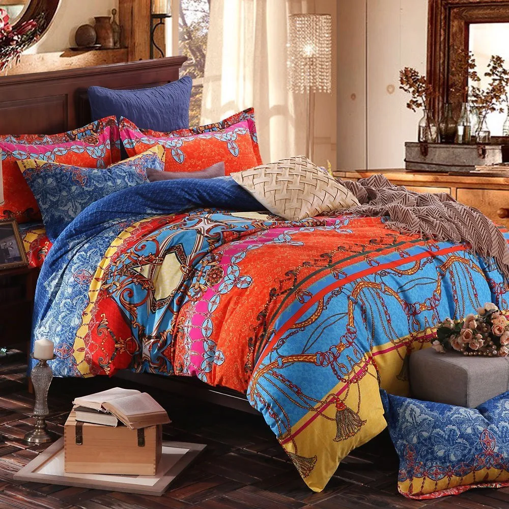 FADFAY Bohemian Duvet Cover Pillow Case Boho Style Quilt Cover Bedding