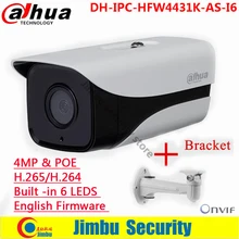 Оригинальная Dahua IPC-HFW4431K-AS-I6 4MP ip-камера с поддержкой POE, слот для sd-карты, аудио/сигнал тревоги, 1/1 канальный I/O IR Bullet camera