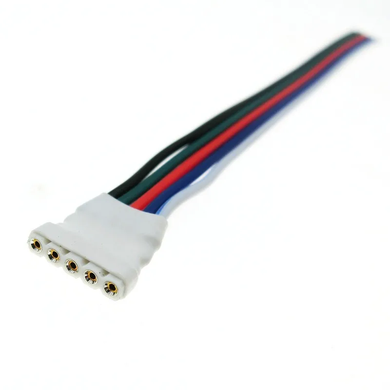 RGBW 5-контактный разъем провода для светодиодных RGBW цветные полосы 5 шт/Лот