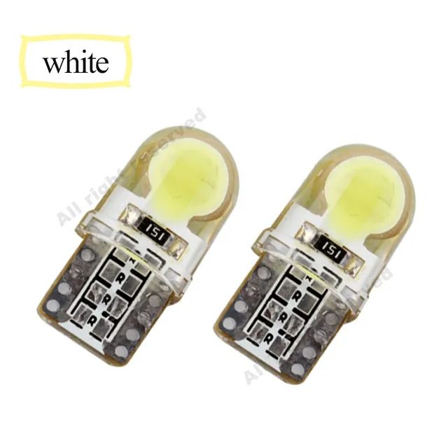 10 sztuk Auto T10 LED Cold White 194 W5W LED 168 COB krzemionka samochód super Bright Turn Side licencja tablicy Lampa żarówka DC 12V -