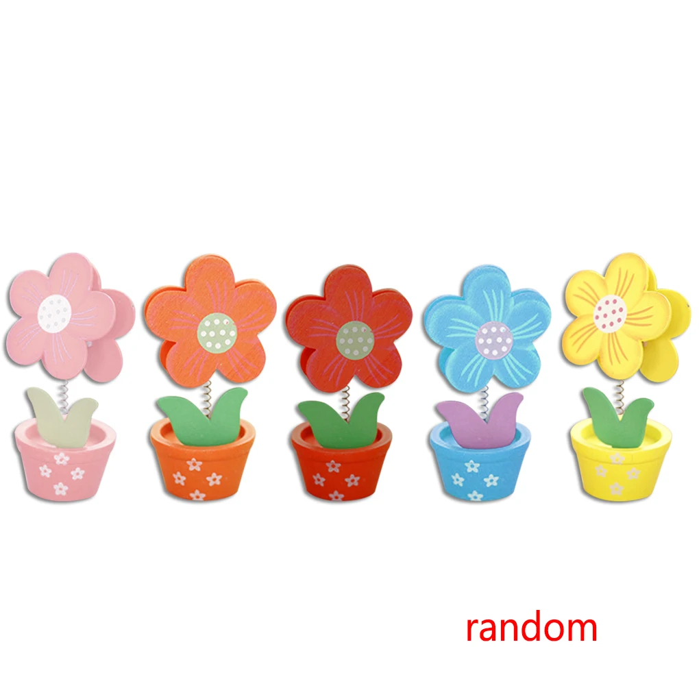 

1x New Wooden Cartoon Card Stock Notes Folder Photo Clip Card Message Clip