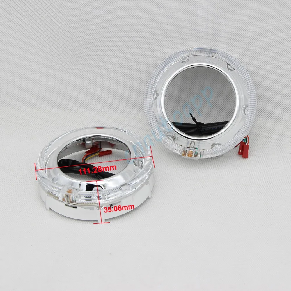 LED Headlights lens bluetooth angel eyes 6
