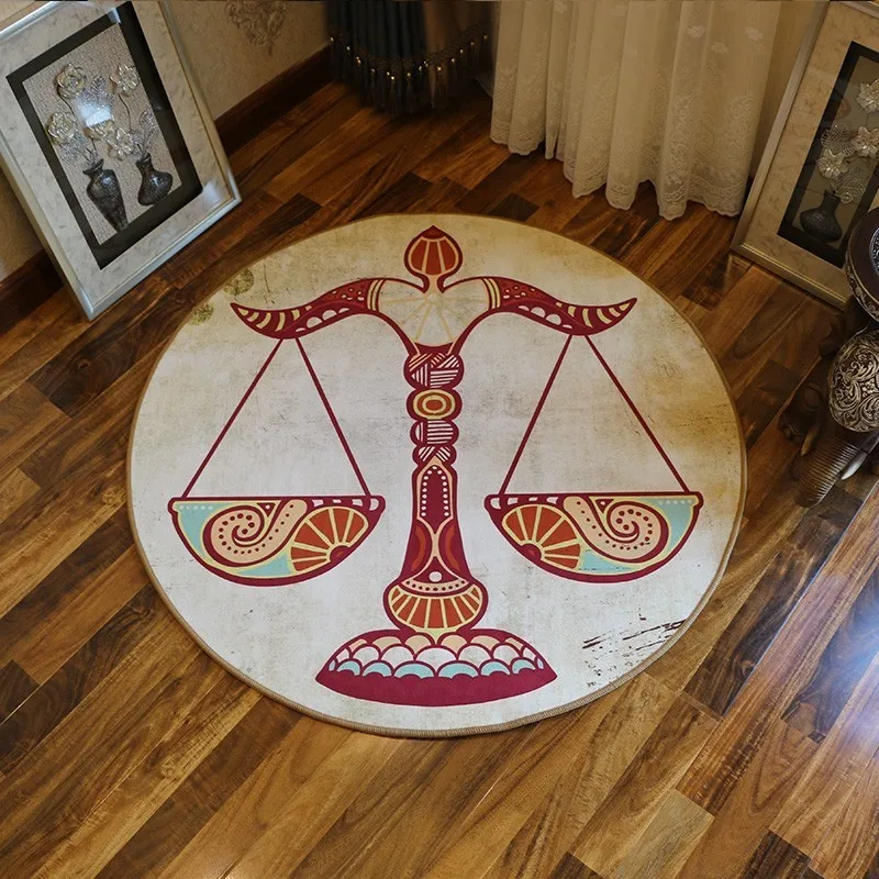 

Retro Twelve Constellations Carpets Living Room Home Child Carpet Bedroom Bedside Blanket Area Rug Study Yoga Decor Teppich Rugs