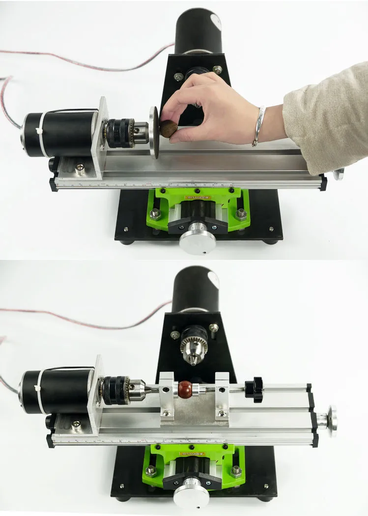 Мини бусинки токарный станок бытовой токарный станок DIY деревянные бусины Деревообрабатывающие инструменты 220 В