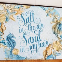 CAMMITEVER Морская раковина Коралловая Морская звезда морской конек волны Archor синие ковры, коврики Нескользящие Коврики для гостиной