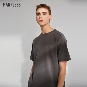 

Markless 2018 Summer Cotton T Shirt Men Short Sleeve O-neck Tshirt Male Casual Loose T-shirt camisetas Tshirt for Men TXA8654M