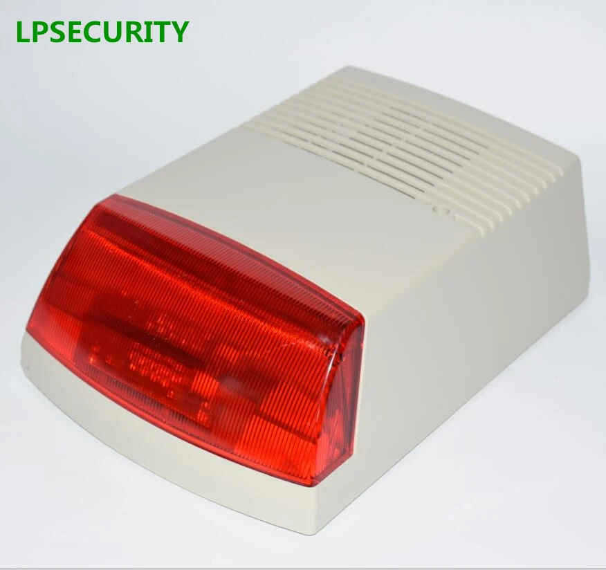 Lpsecurity 120db проводной Водонепроницаемый открытый сирена & маячок для GSM сигнализация Больница Банк офис фабрики безопасности