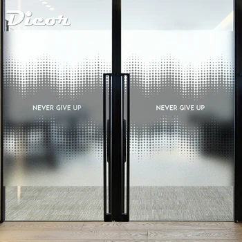

DICOR Gradient Dot Replaceable LOGO Office Glass Decorative Sticker Etched Vinyl Opaque Privacy Window Film For Business BLT1454