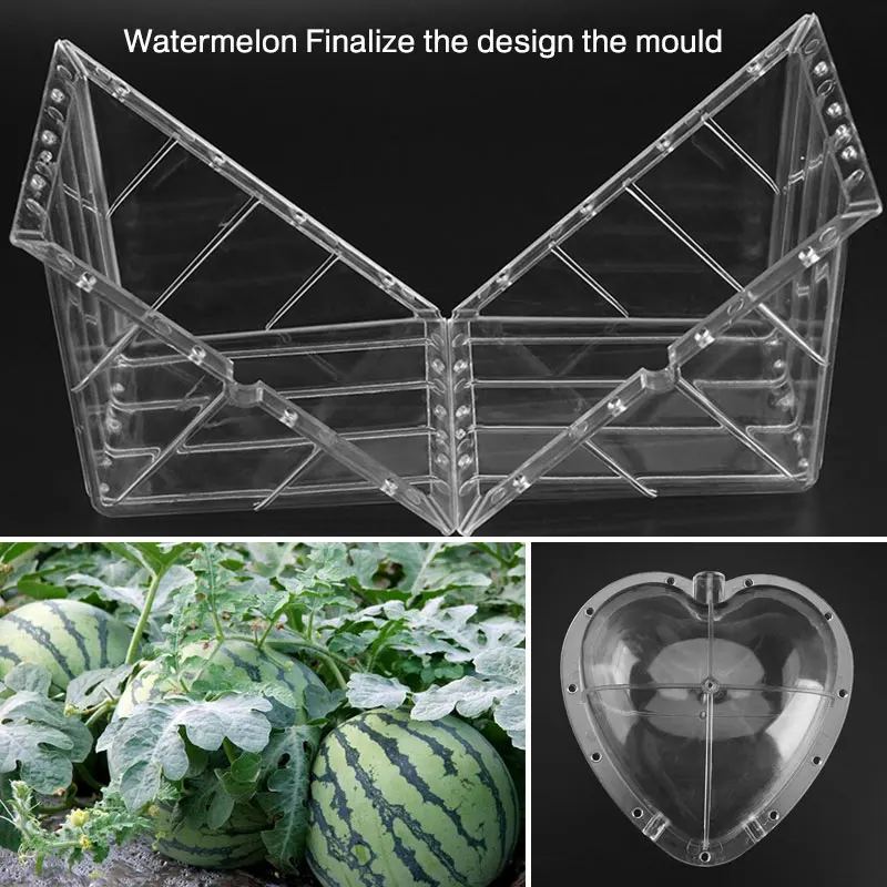 Большой размер, пластиковая прозрачная квадратная форма для выращивания арбуза в форме сердца, Прозрачная форма для выращивания фруктов, формирующая форму, форма для садового фермера, поставка