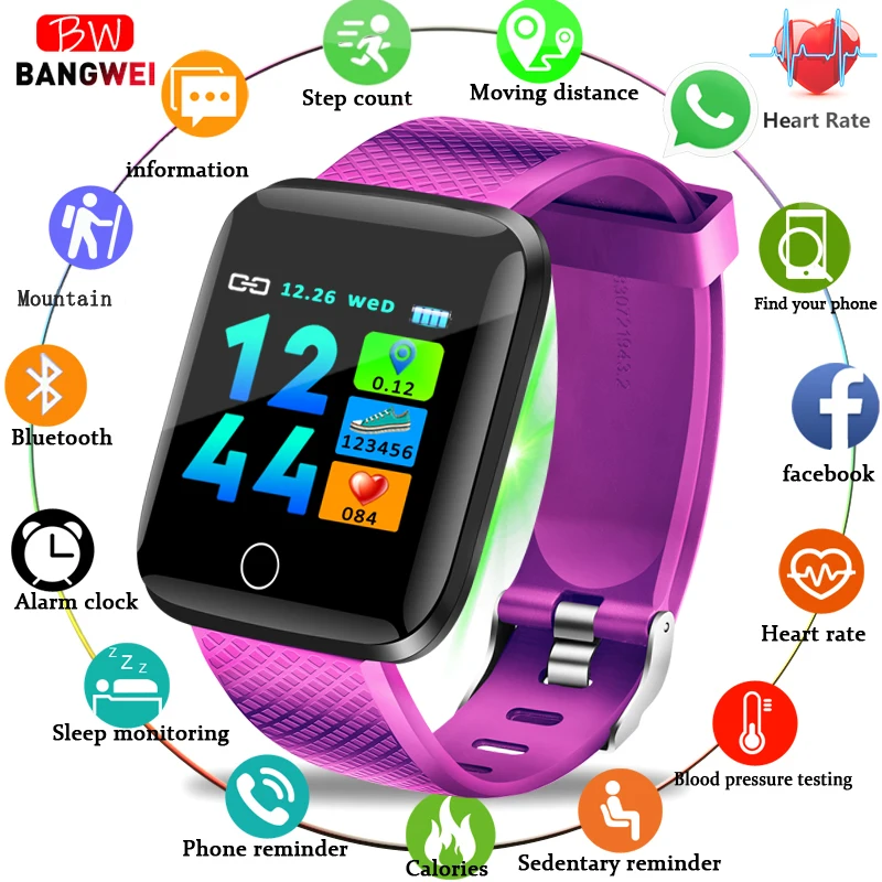 Women Smart Watch BANGWEI2019 New IP67 Waterproof Ftness Tracker Heart Rate Monitor Pedometer Sport Smart Watch For Android ios