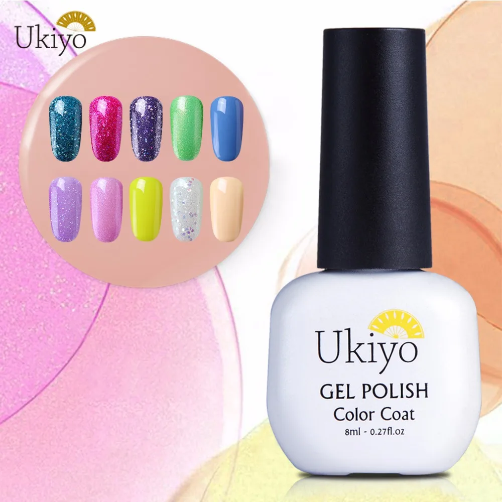 Ukiyo Pure Color 8ML Lucky Soak Off UV Gel Nail Polish Hybrid Gellak Gelpolish Semi Permanent Ink Varnish | Красота и здоровье