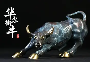 

copper Wall Street cow creative handicrafts decoration