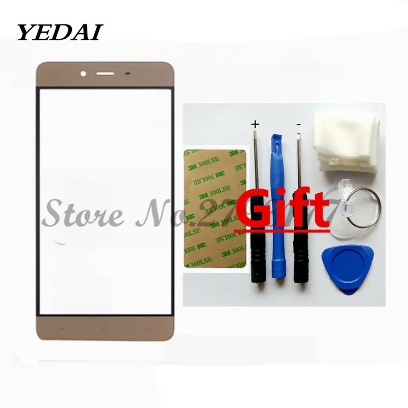 

YEDAI Free Tools+ New For Oneplus X E1001 Front Outer Screen Glass Replacement Front Touch Screen For Oneplus 5 A5000 Cover Lens