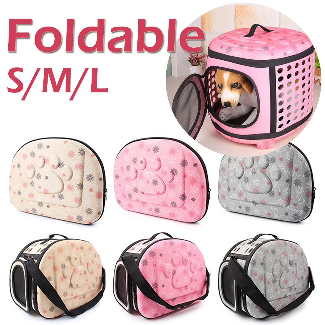 3 цвета переноска животных EVA щенок собака кошка Открытый Дорожная сумка на плечо для маленьких собак домашних животных портативный складной собачий питомник