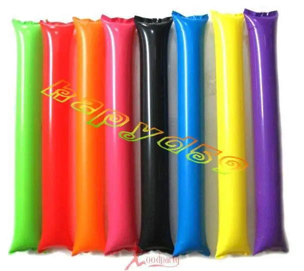 10x Inflatable Balloon Stick Clapper Cheer leading Cheering Party Noise Maker