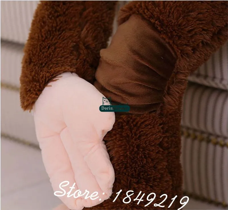 Dorimytrader 135cm Jumbo Stuffed Animal Orangutan Toy Plush Soft Funny  53''  Cartoon Monkey Doll 3 Colors Free Shipping DY61062 (12)