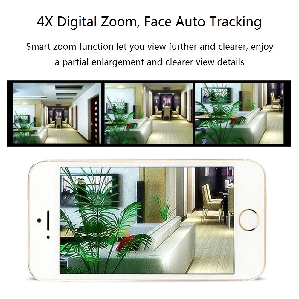1080P Wi-Fi Беспроводной PTZ IP Камера 4X зум FHD Распознавание лиц автоматическое слежение за 2-полосная аудио CCTV внешняя SD карты Ночное видение ИК 50 м