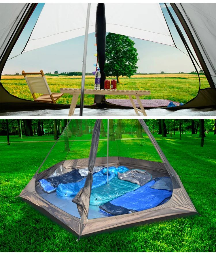 Большая палатка для кемпинга 4, 6 человек, Юрта, двойной слой, с москитной сеткой, для сада, на открытом воздухе, для пикника, вечерние, для рыбалки, Семейные палатки для туризма