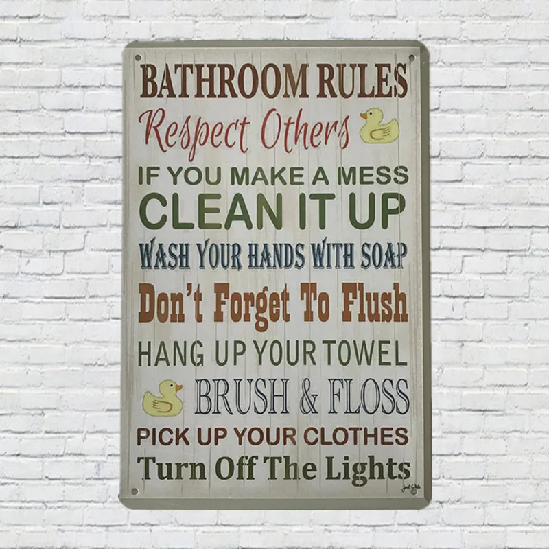 Online Get Cheap Bathroom Metal Signs