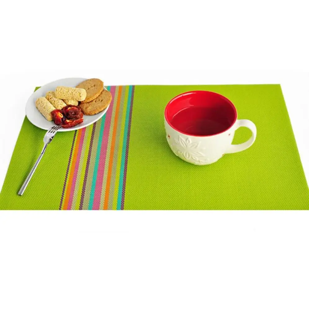 1 шт. кухонные подставки для кружек термоизолированная посуда ПВХ столовые приборы обеденная миска блюдо водонепроницаемый коврик нескользящий Настольный коврик - Цвет: Green