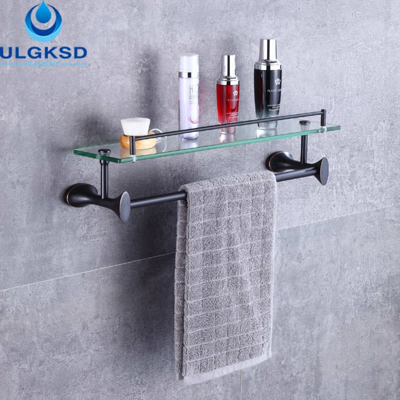 Ulgksd Bath Towel Shelf Bathroom Accessories Oil Rubbed Bronze Wall