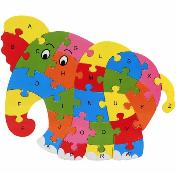 

Jigsaw Puzzle Animal wooden toys for child with case without packing box