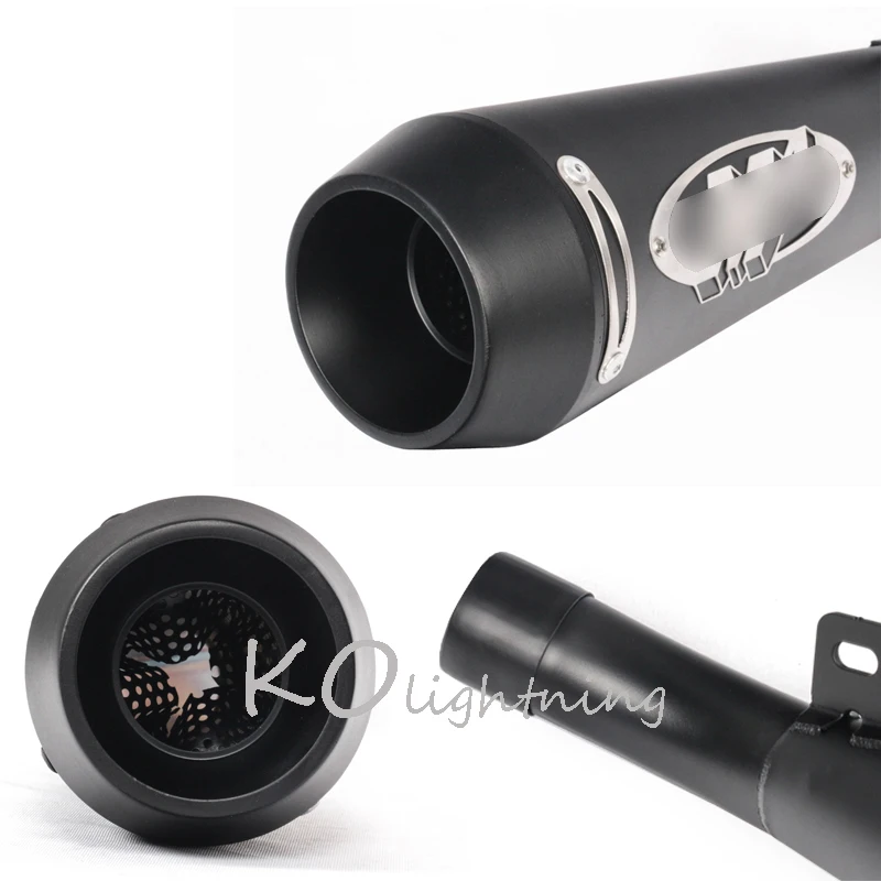 Kawasaki ZX6R ZX636 Motorcycle Exhaust Muffler Pipe Slip-On Black Exhaust System 2009-2016 image 4