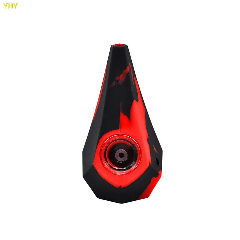 Creative Silicone Oil Burner Dab Pipes Smoking Pipes Multi-function Dry Herb Wax Tobacco Pipes with Pipe Screens 4 Inch03