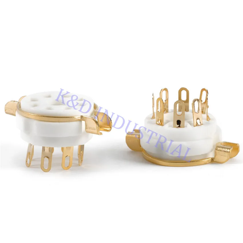 5 шт. 8pin керамические золотые пластины вакуумной трубки аудио разъем усилителя восьмеричный клапан для KT88 EL34B