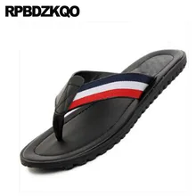 Надевать Мужские сандалии летние наружные плоские мягкий черный мода повседневная люди в полоску слайды пляж Шлепанцы домашние тапочки воды обувь