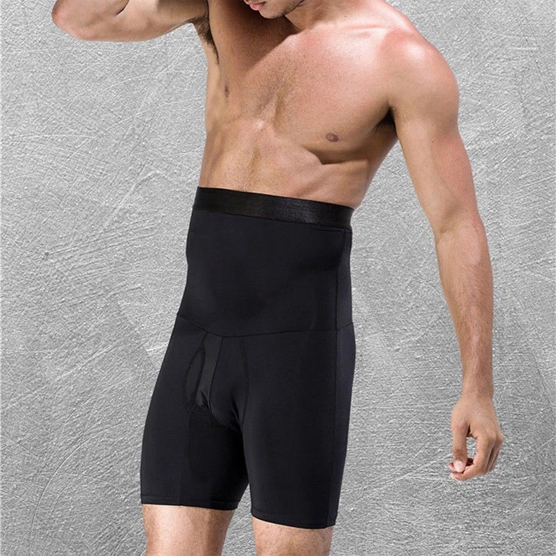 Мужское утягивающее белье, для фитнеса, с высокой талией, Abdo, для мужчин, с контролем живота, Формирующее Мужское нижнее белье, Корректирующее белье, шорты, супер эластичные штаны