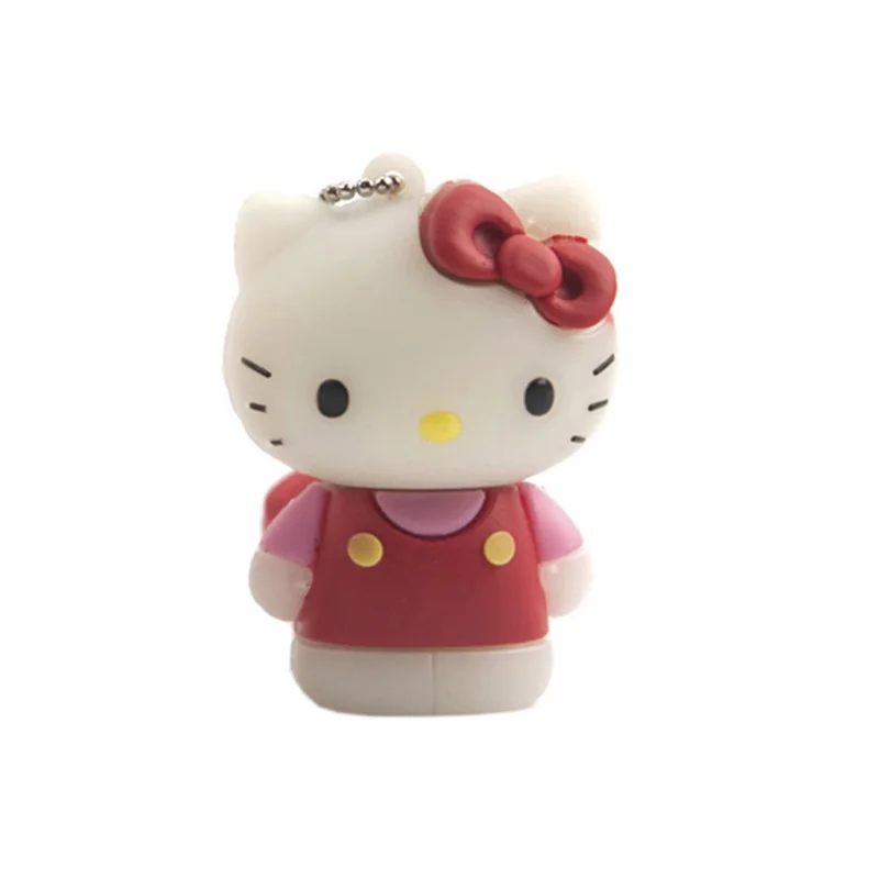 Креативный usb флеш-накопитель 128 ГБ, hello kitty, Usb флеш-накопитель 64 ГБ, флеш-накопитель 64 ГБ, флеш-накопитель 8 ГБ 16 ГБ 32 ГБ, мультяшный U диск, карта памяти - Цвет: Sta Red