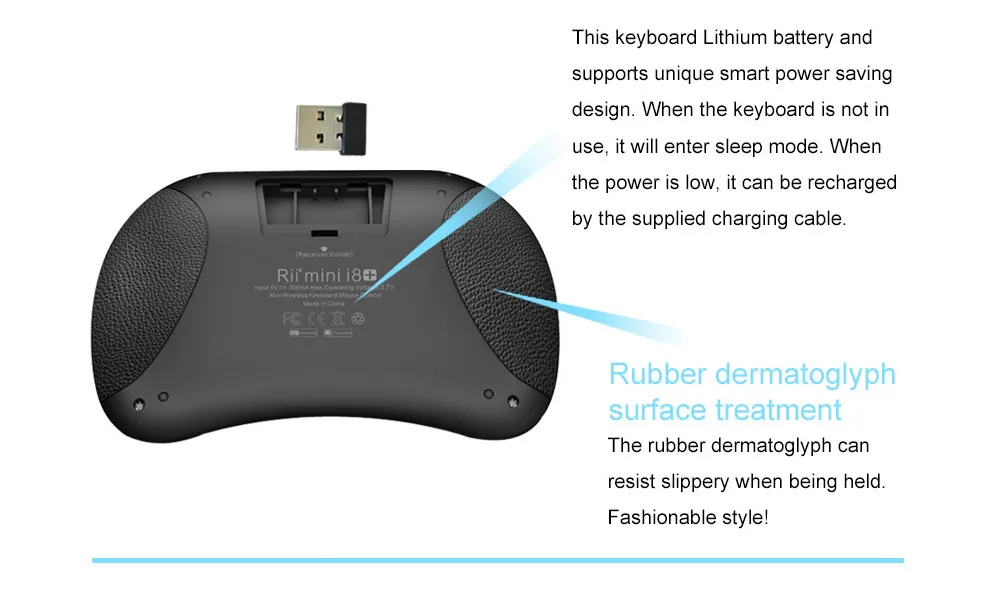 Rii i8+ 2,4G Air mouse беспроводная клавиатура английский/Иврит/русский/испанский клавиатура с подсветкой пульт дистанционного управления для ТВ-бокса/мини-ПК