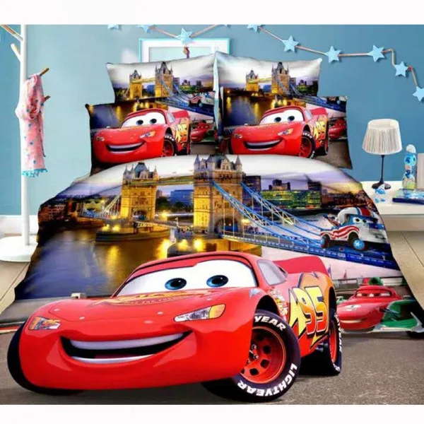 Детский комплект постельного белья disney Mc queen Cars, 1,2 м, постельное белье для мальчиков, пододеяльник, простыня, наволочки, двойной размер, детский подарок на день рождения - Цвет: Mc Queen 07