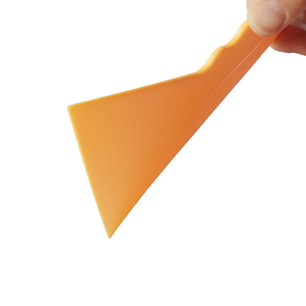 1pc Triangle Window Tint Scraper Car Vinyl Film Wraps Applicator Tools Small Yellow Hand Plastic Squeegee Quality & Durable A01