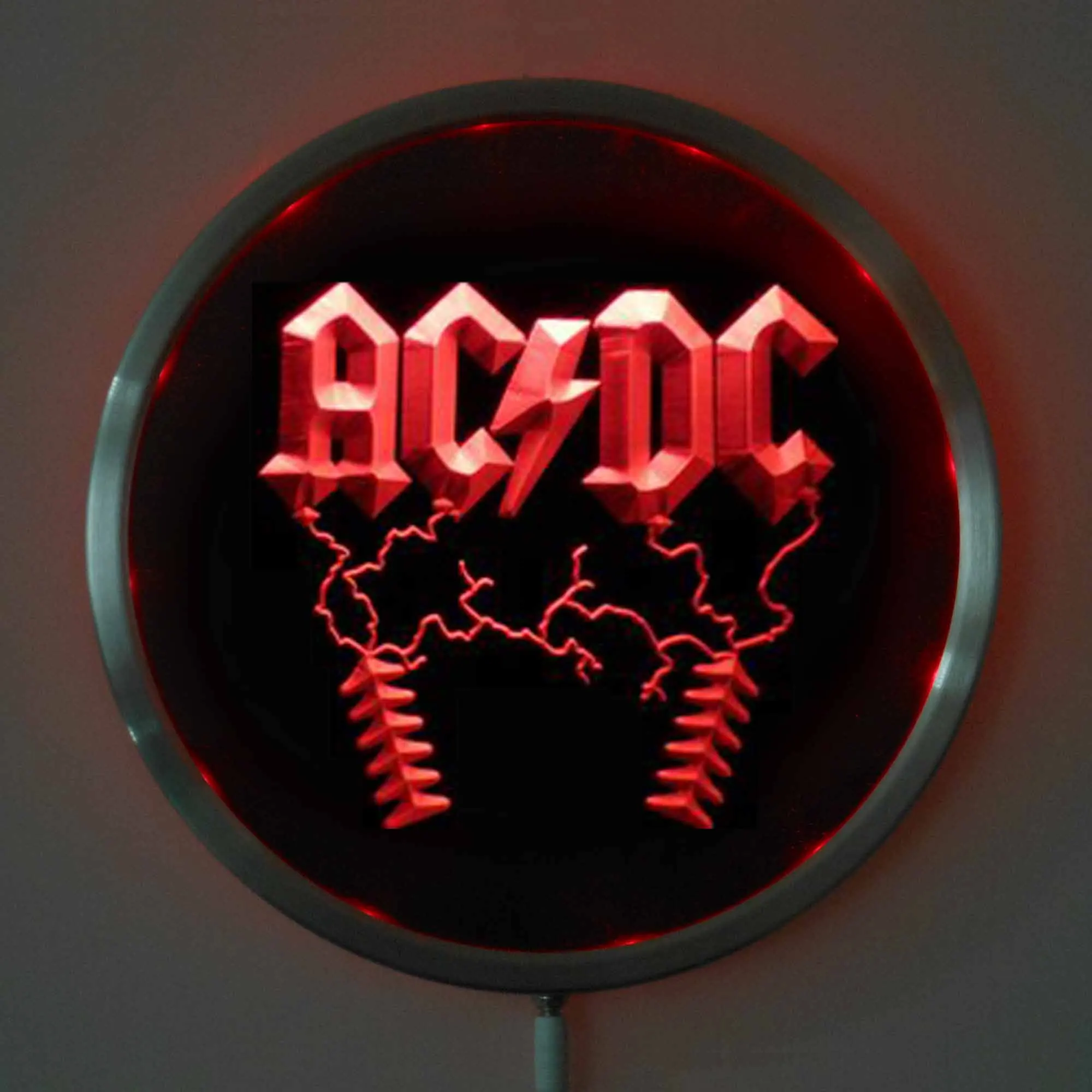 rs c0004 ACDC AC/DC LED Neon Light Round Signss 25cm/ 10 Inch Bar Signs