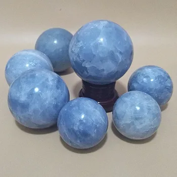 

50-100mm natural celestine stone crystal ball divination energy stone ball photography decorated ball without added pigment
