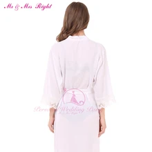 DIY слова настраиваемые сексуальный хлопковый кружевной халат для женщин невесты кимоно для невесты свадебная одежда платье однотонный атлас Ночное белье