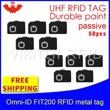 UHF RFID Анти-металлический тег omni-ID fit 200 915 м 868 м Alien higgs3 50 шт. прочная краска смарт-карта пассивные RFID метки