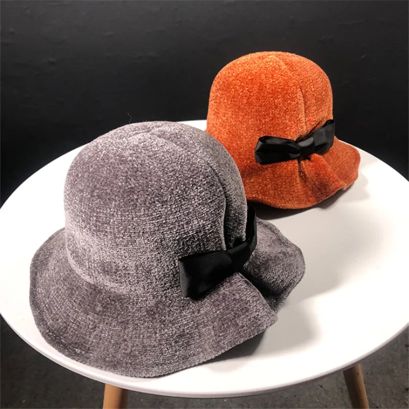 

Fedoras TOP Jazz Hat women's wool felt hat with real wide-brimmed flowers bowknot Fedora red pink Church hat women's girl