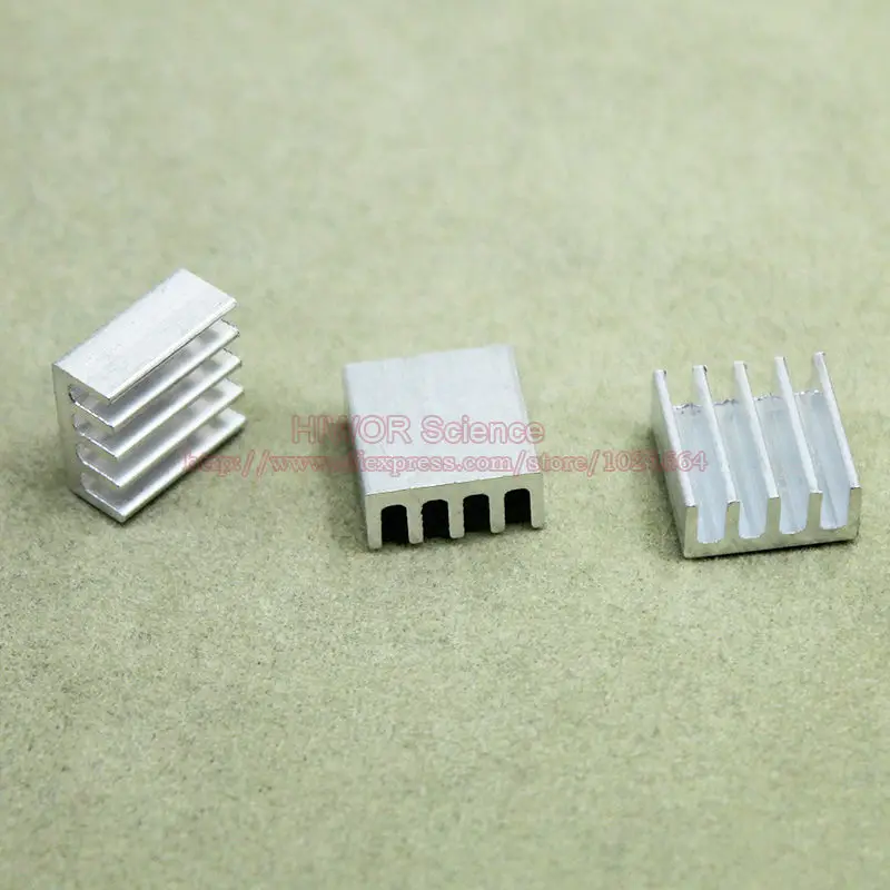

(100pcs/lot) Aluminum Heat Sink Heatsink Radiator 11mm*11mm*5mm For integrated circuit IC MOS Transistor