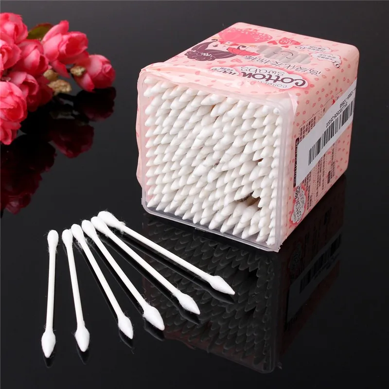 200Pcs Double Head Ended White Clean Cotton Swabs Buds Q tip Medical Health Make Up Cosmetic